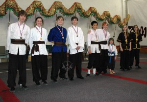 medal winners at the March 2013 In-house Tournament at U.S. Martial Arts Academy, Ltd Timonium, Maryland
