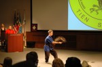 On April 21st, to celebrate his 40th anniversary of teaching in the U.S. Grandmaster Huang hosted the Tien Shan Pai Charity Demonstration at the Kossiakoff Center Auditorium of the Johns Hopkins Applied Physics Laboratory, (APL), Laurel, Maryland. Funds raised were donated to Sparks of Change Foundation in honor of Daniel Siegel.