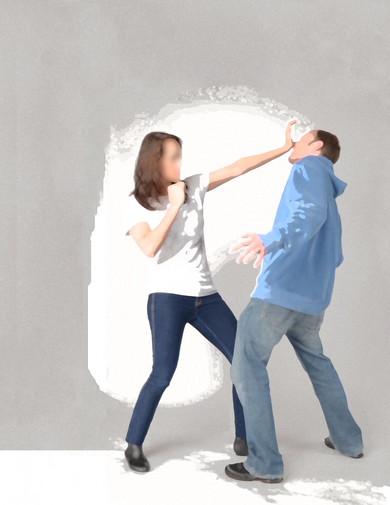 Woman Fighting Back in Self Defense