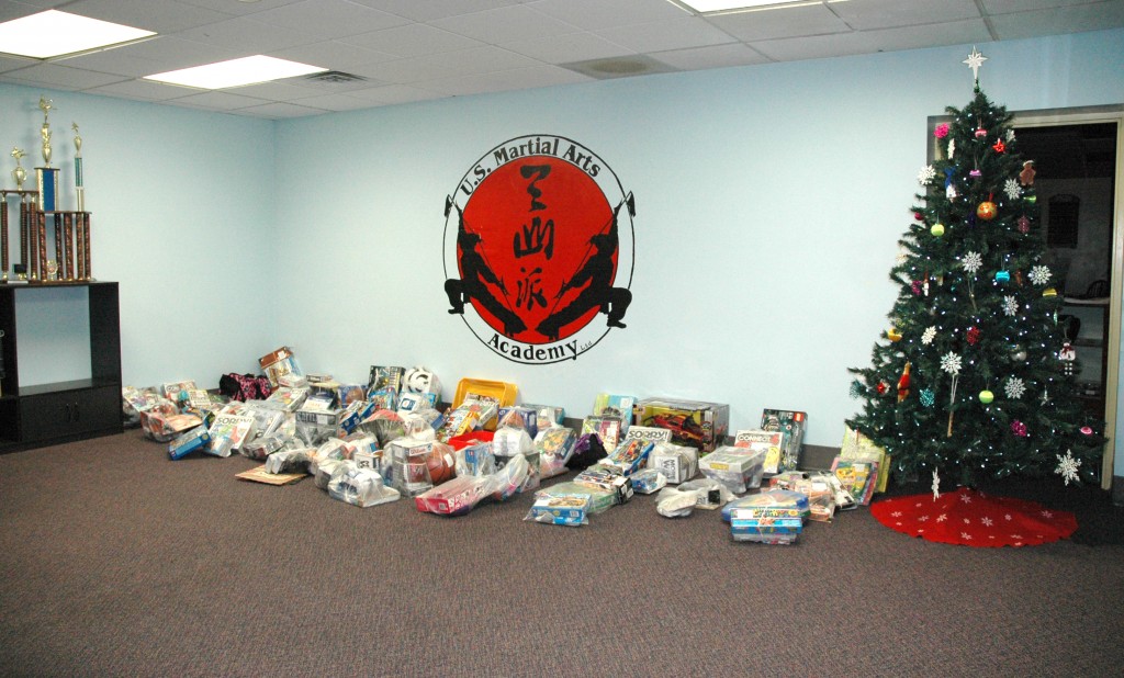 St Vincent's Villa 2014 Season of Wonder gifts collected at U.S. Martial Arts Academy, Ltd.