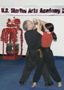 Learning self-defense and improving fitness, focus, fitness, strength, self-discipline, balance, confidence in Family Kung Fu in class and on-line at US Martial Arts Academy, Ltd in Cockeysville, Maryland 21030, www.usmaltd.com, 410-561-9882.