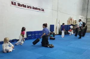 US Martial Arts Academy, Ltd Kung Fu Kids Blocking Practice at Cockeysville, Md 21030 Self-defense and improving fitness, focus, fitness, strength, self-discipline, balance, confidence, & memory at US Martial Arts Academy Ltd in Cockeysville Maryland 21030 www.usmaltd.com; 410-561-9882