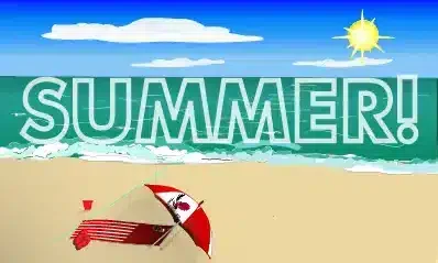 Umbrella-with-Towel, Flip-Flops-Plastic-Bucket-on-Beach Umbrella-with-Towel, Flip-Flops-Plastic-Bucket-on-Beach-created-for-US-Martial-Arts-Academy-Ltd